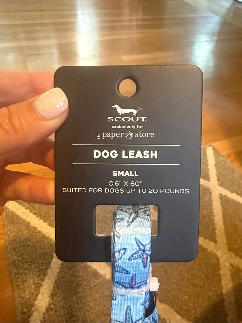 Scout Blue Starfish Print Dog Leash